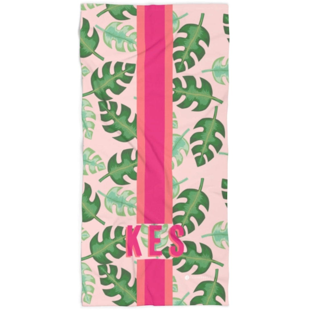 Clairebella Tropical Pink Custom Beach Blanket