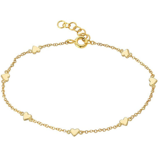 Load image into Gallery viewer, ZOE LEV Gold Heart Charms Bracelet
