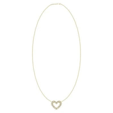 LE Fine Jewelry Open Heart Diamond YG Necklace