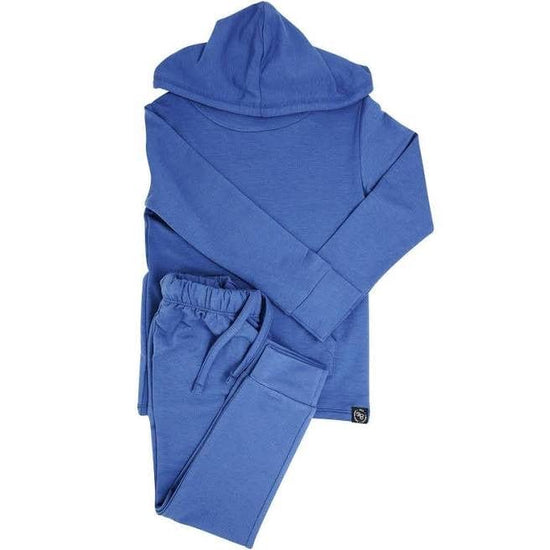 Load image into Gallery viewer, Sweet French Terry Hoodie &amp;amp; Jogger Cobalt Set
