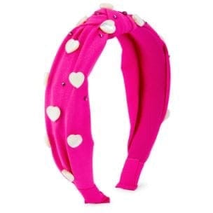 Bari Lynn Hot Pink Knotted Heart Shell Headband