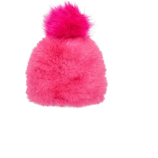 Jocelyn Snow Bunny Hot Pink Beanie