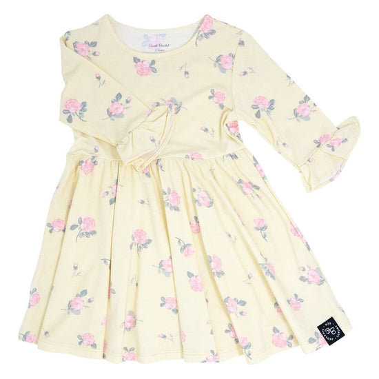 Load image into Gallery viewer, Sweet Bamboo Southern Sweetheart Yellow Roses Dress
